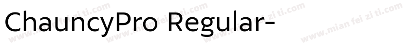 ChauncyPro Regular字体转换